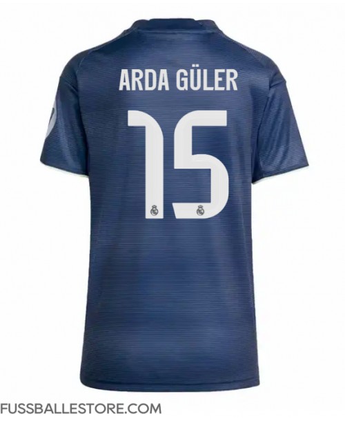 Günstige Real Madrid Arda Guler #15 Auswärtstrikot Damen 2025-26 Kurzarm Günstige Real Madrid Arda Guler #15 Auswärtstrikot Damen 2025-26 Kurzarm
